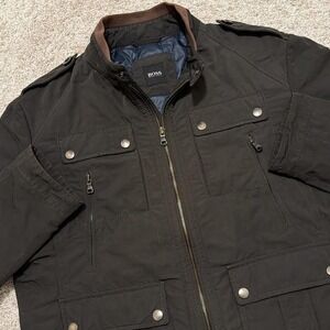 Vintage Hugo Boss Utility Field Jacket | Black | Large